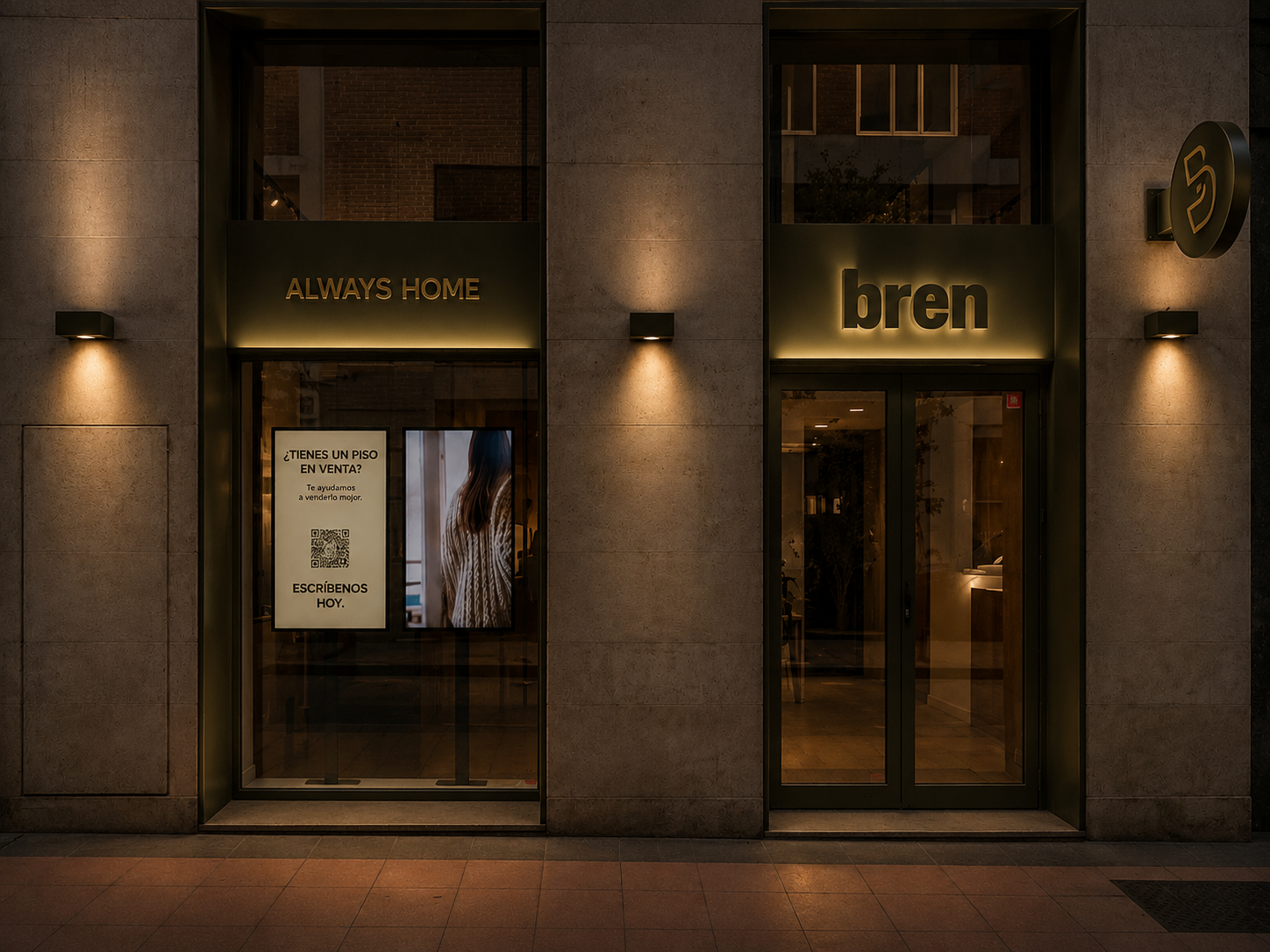 Fachada · Noche — Bren by Students Madrid